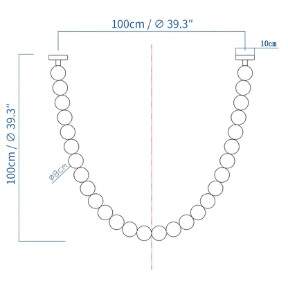Halti Necklace Acrylic Chandelier - Zelno Lighting