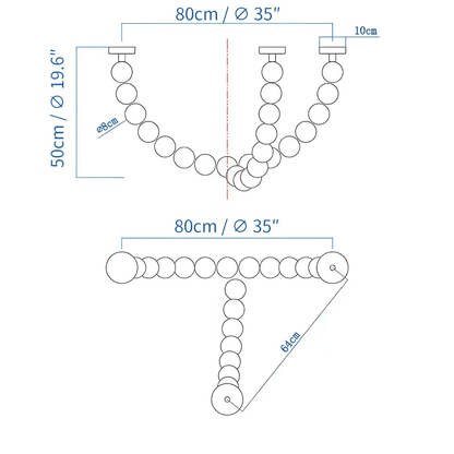 Halti Necklace Acrylic Chandelier - Zelno Lighting