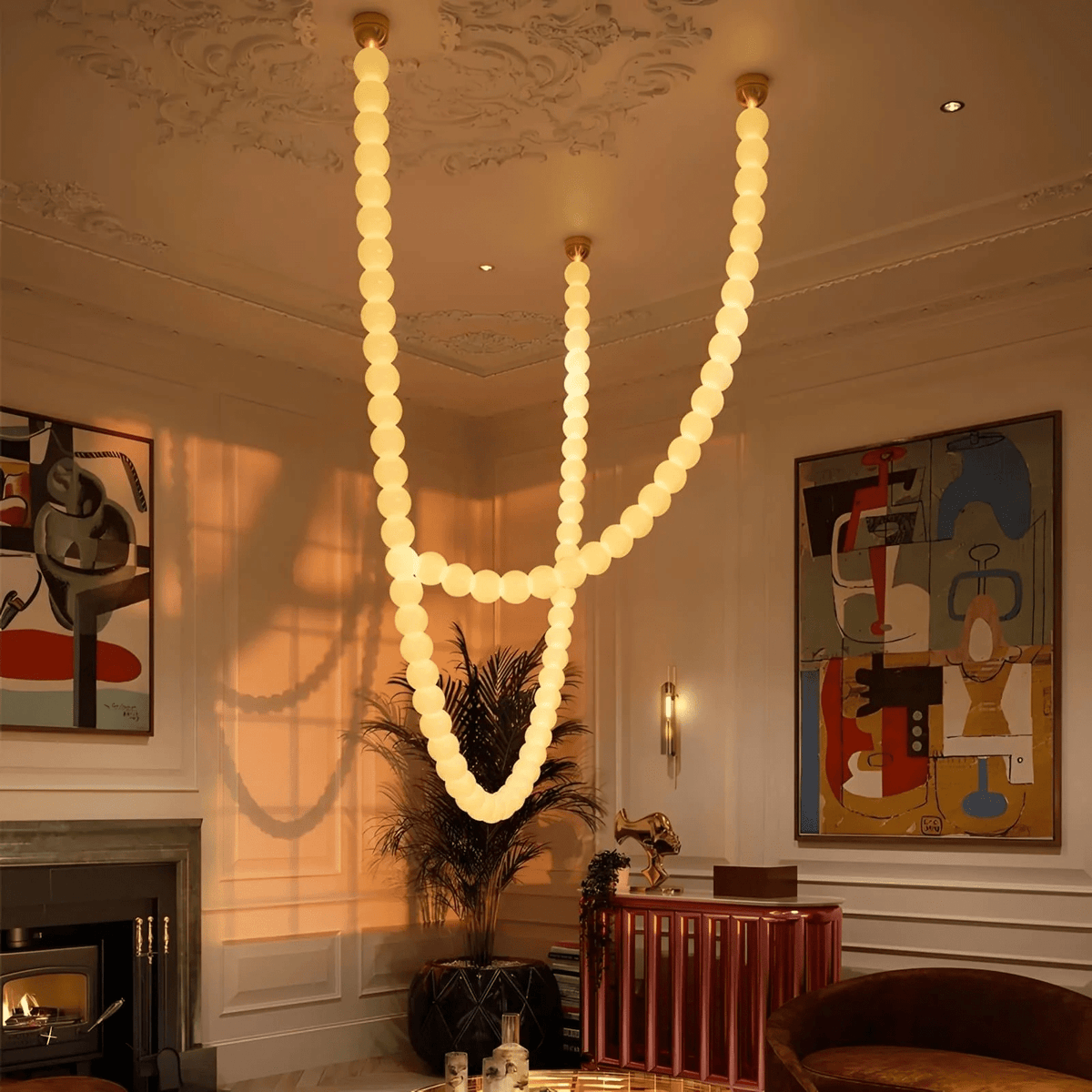 Halti Necklace Acrylic Chandelier - Zelno Lighting