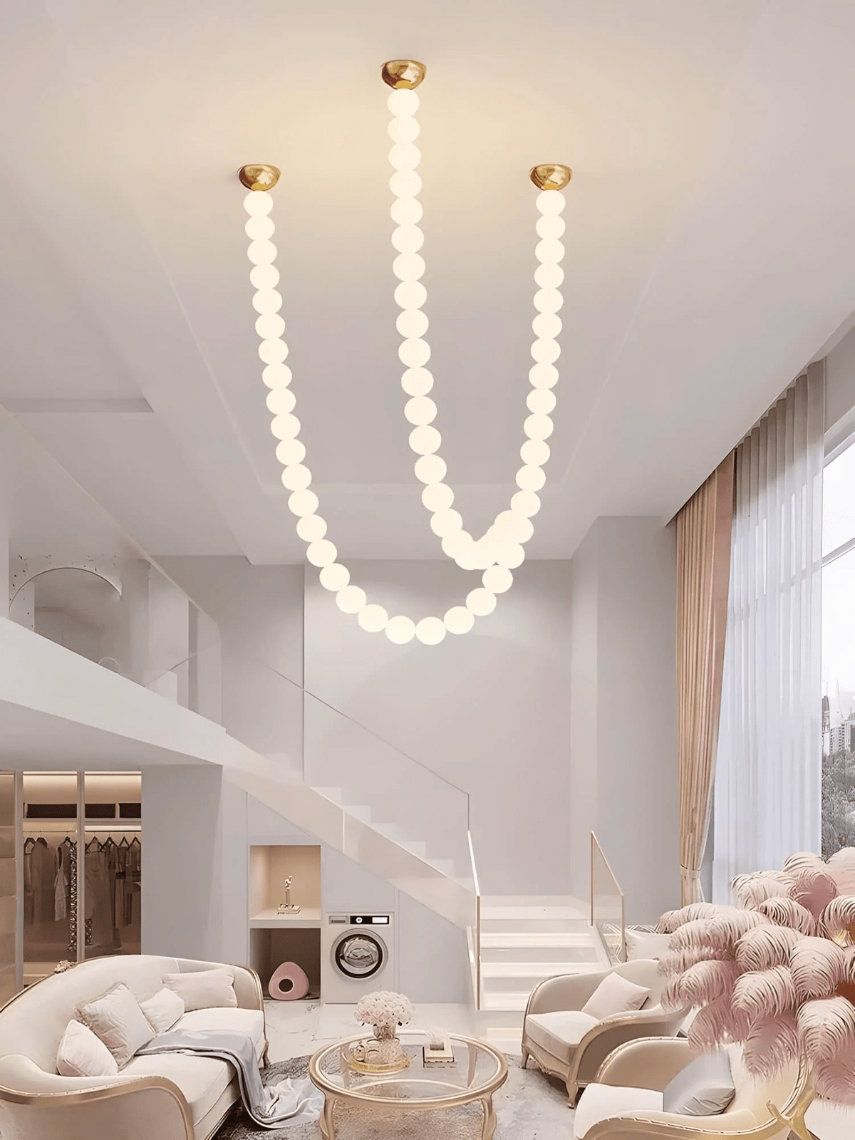 Halti Necklace Acrylic Chandelier - Zelno Lighting