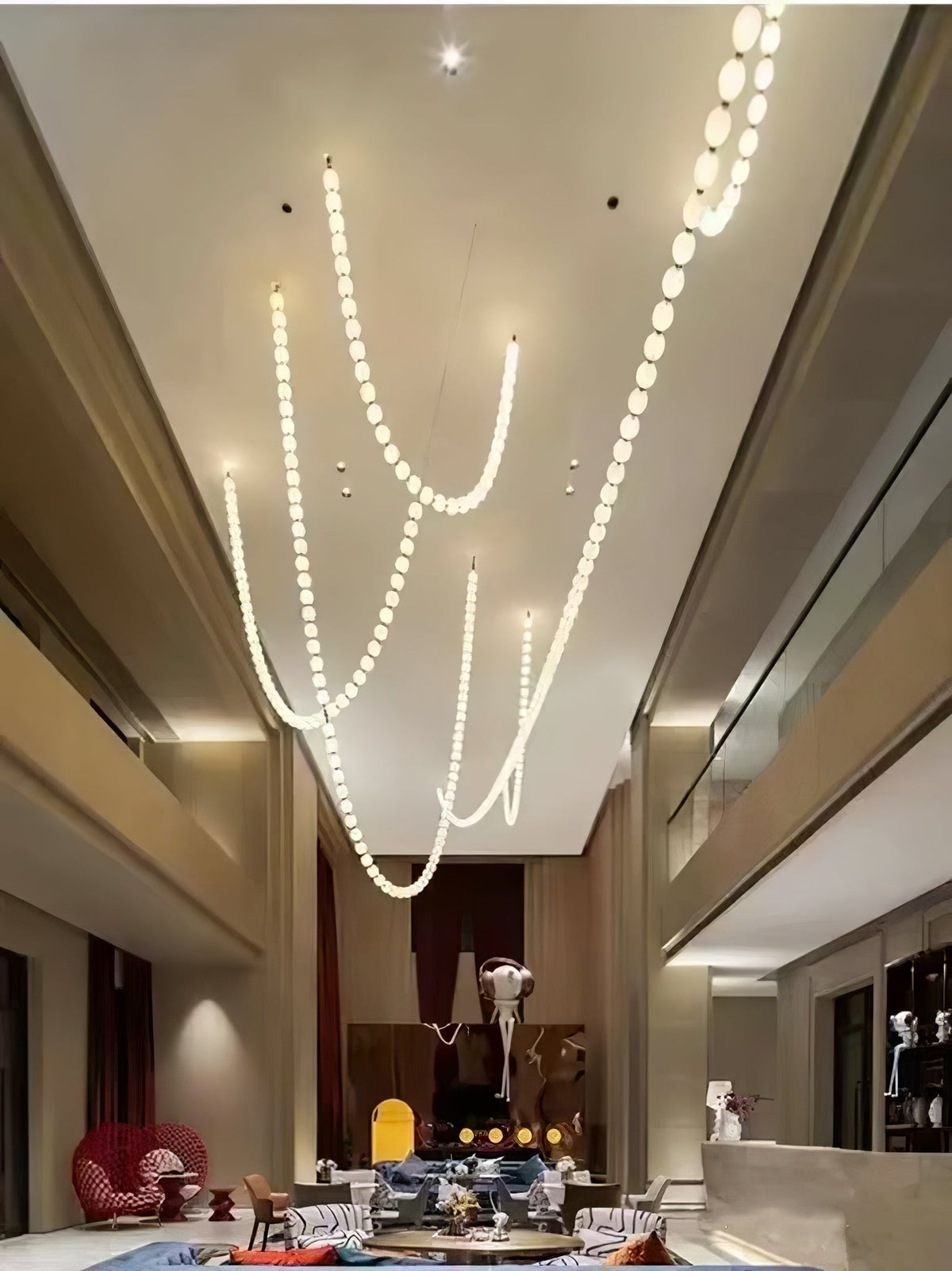 Halti Necklace Acrylic Chandelier - Zelno Lighting