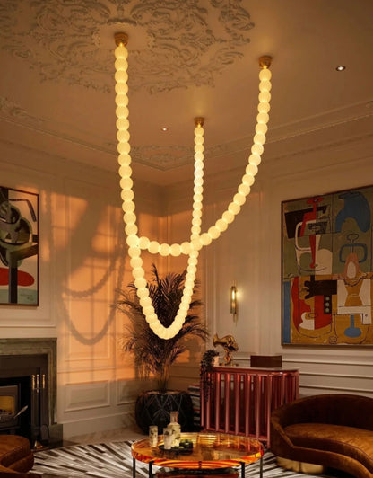 Halti Necklace Acrylic Chandelier - Zelno Lighting