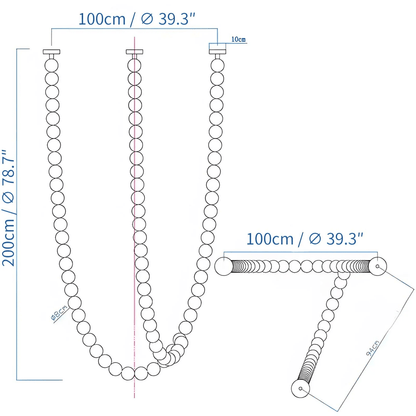 Halti Necklace Acrylic Chandelier - Zelno Lighting