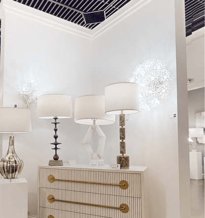 Hanasaku Flower Sixteen-Light Flush Mount in Antique Silver Leaf with Hand-Cut Crystal Accents - Zelno Lighting