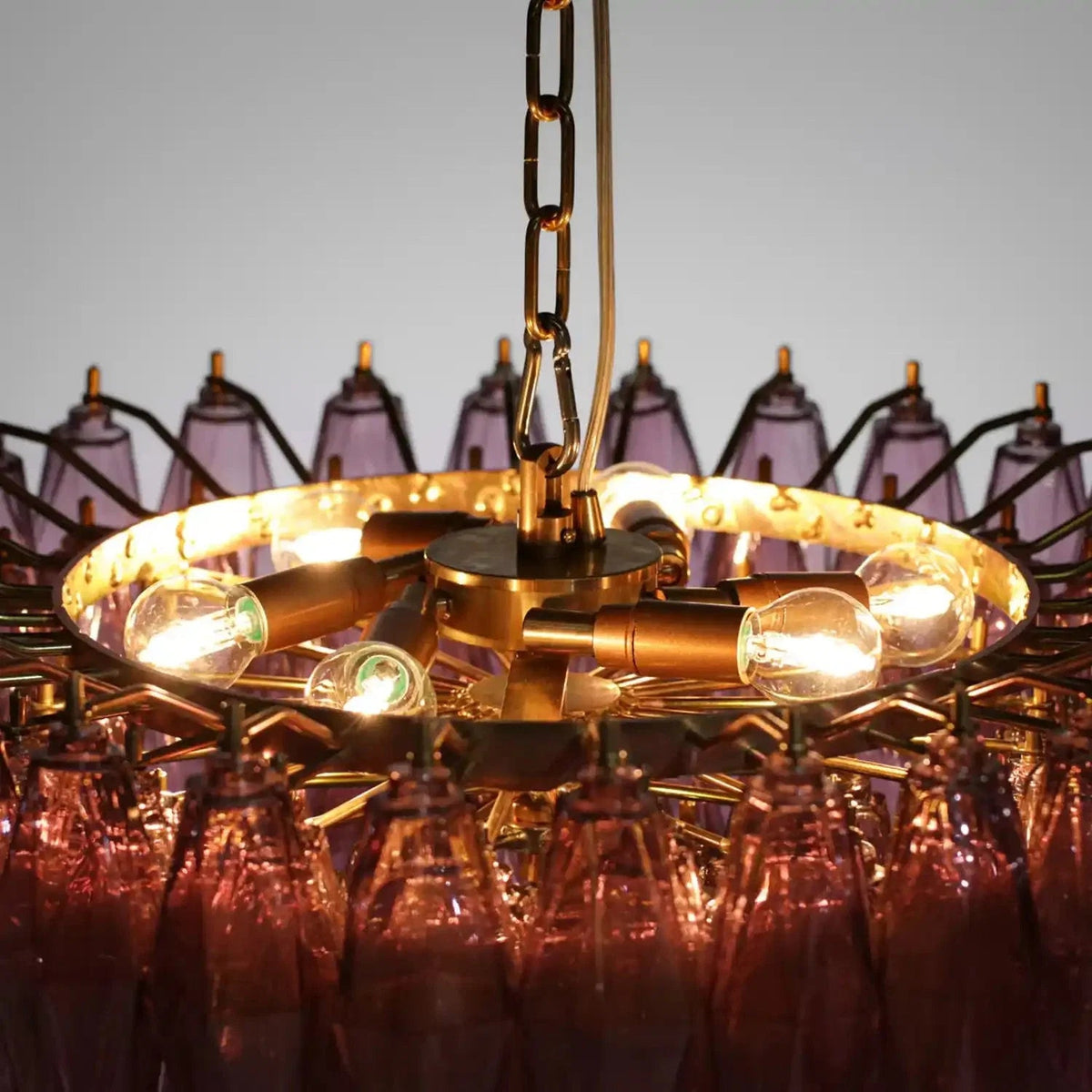 Hand Blown Tier Glass Large Murano Chandelier 24"31"40" - Zelno Lighting