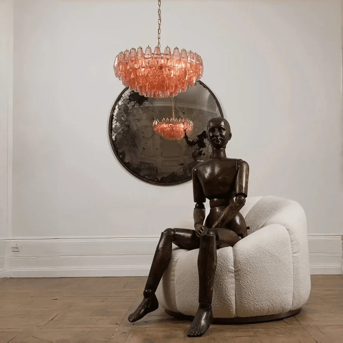 Hand Blown Tier Glass Large Murano Chandelier 24"31"40" - Zelno Lighting