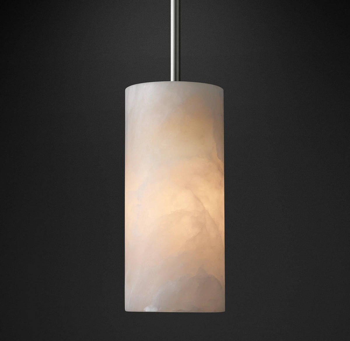Hand Carved Alabaster Cylinder Pendent - Zelno Lighting