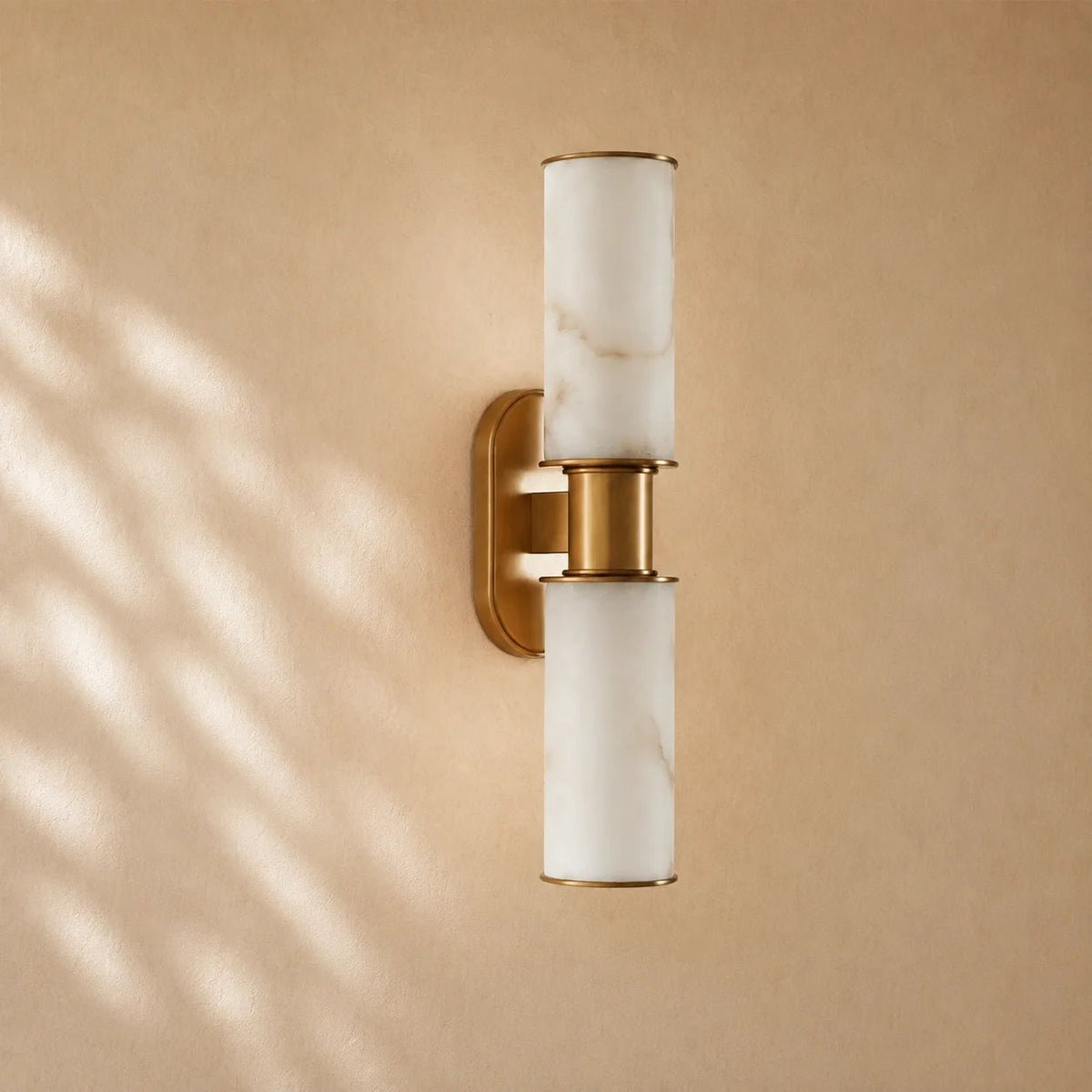 Harlin 2-Light Wall Sconce in Alabaster - Zelno