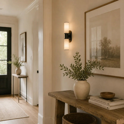 Harlin 2-Light Wall Sconce in Alabaster - Zelno