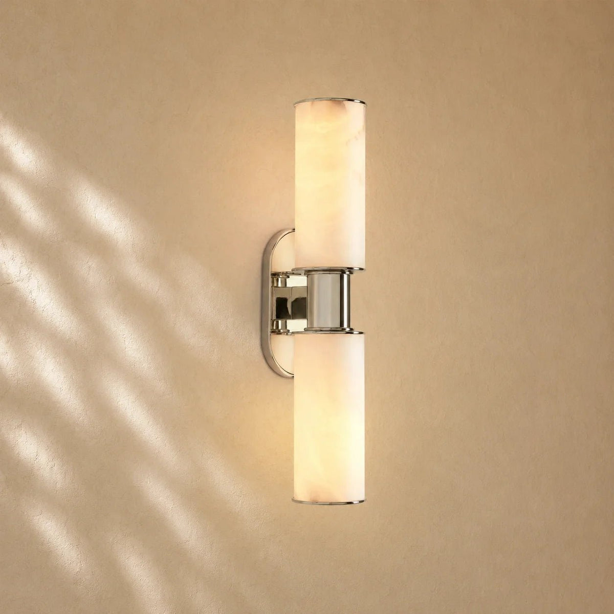 Harlin 2-Light Wall Sconce in Alabaster - Zelno