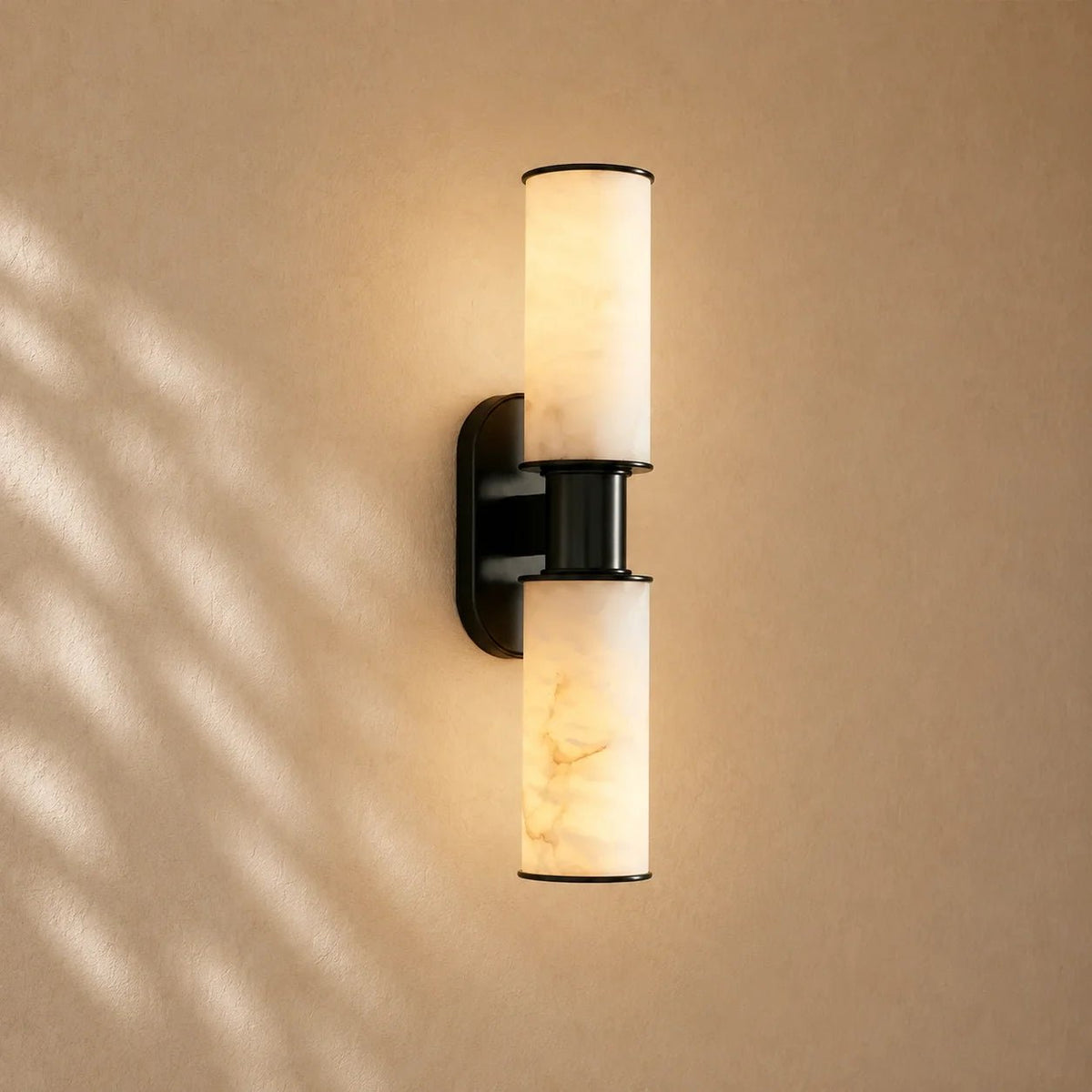 Harlin 2-Light Wall Sconce in Alabaster - Zelno