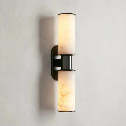 Harlin 2-Light Wall Sconce in Alabaster - Zelno Lighting