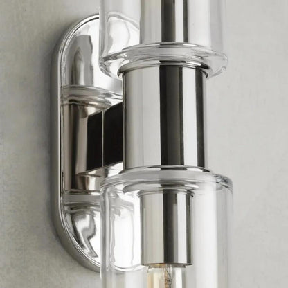 Harlin 2-Light Wall Sconce in Clear - Zelno Lighting