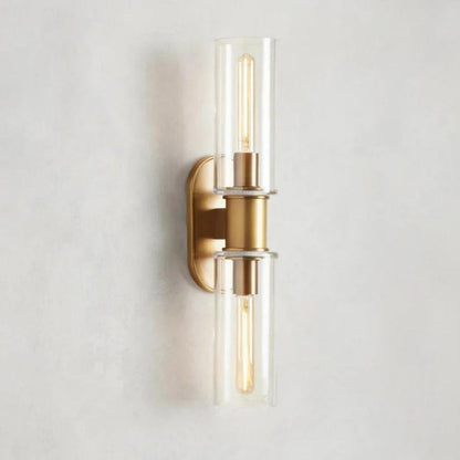 Harlin 2-Light Wall Sconce in Clear - Zelno Lighting