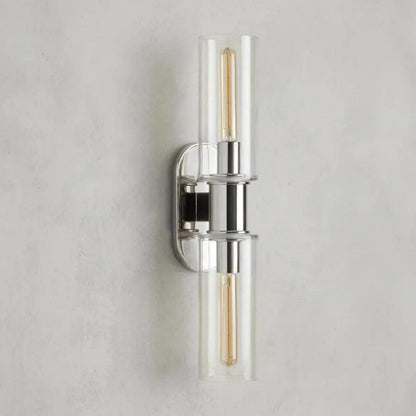 Harlin 2-Light Wall Sconce in Clear - Zelno Lighting