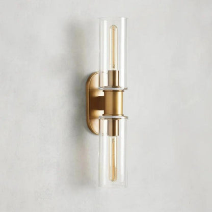 Harlin 2-Light Wall Sconce in Clear - Zelno Lighting