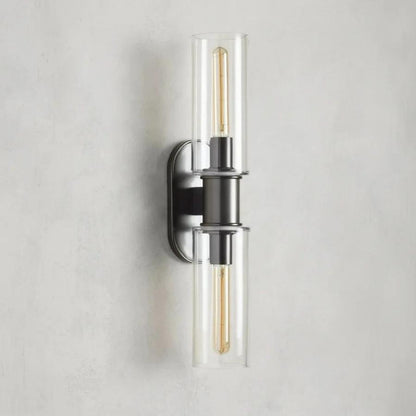 Harlin 2-Light Wall Sconce in Clear - Zelno Lighting