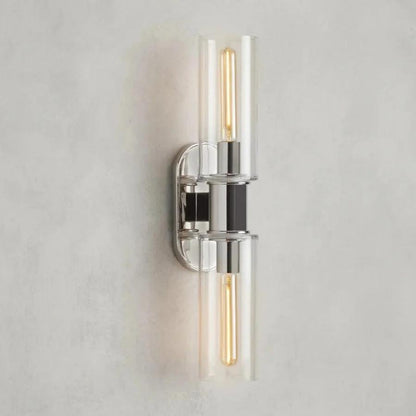 Harlin 2-Light Wall Sconce in Clear - Zelno Lighting