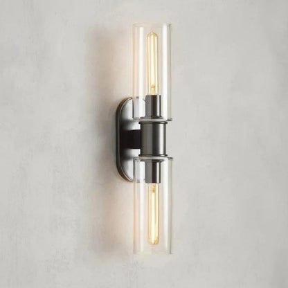 Harlin 2-Light Wall Sconce in Clear - Zelno Lighting