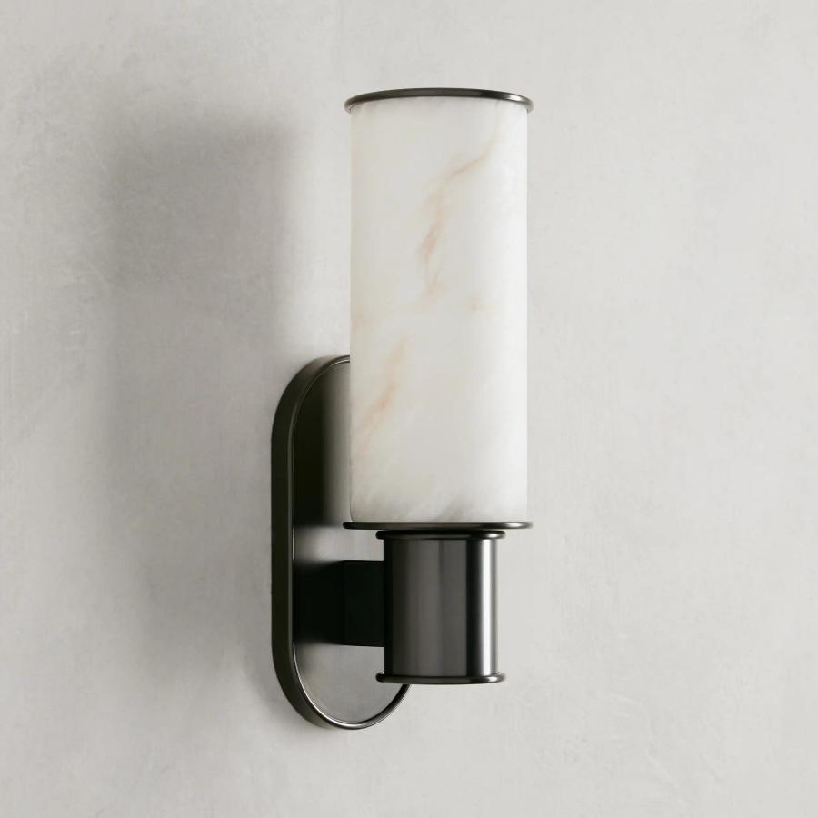 Harlin Wall Sconce in Alabaster - Zelno Lighting