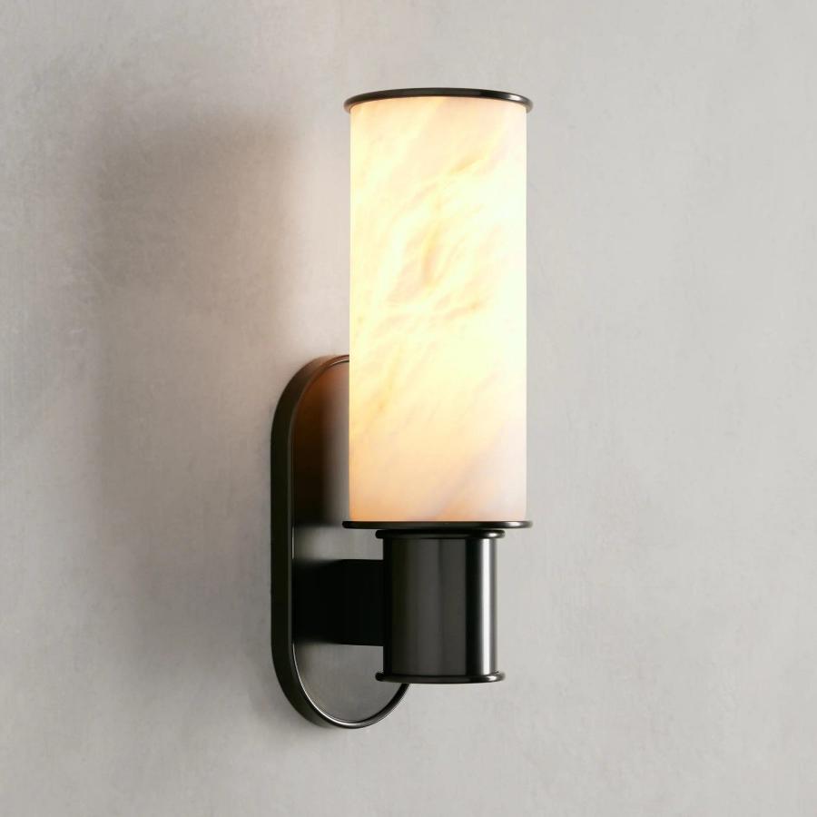 Harlin Wall Sconce in Alabaster - Zelno Lighting