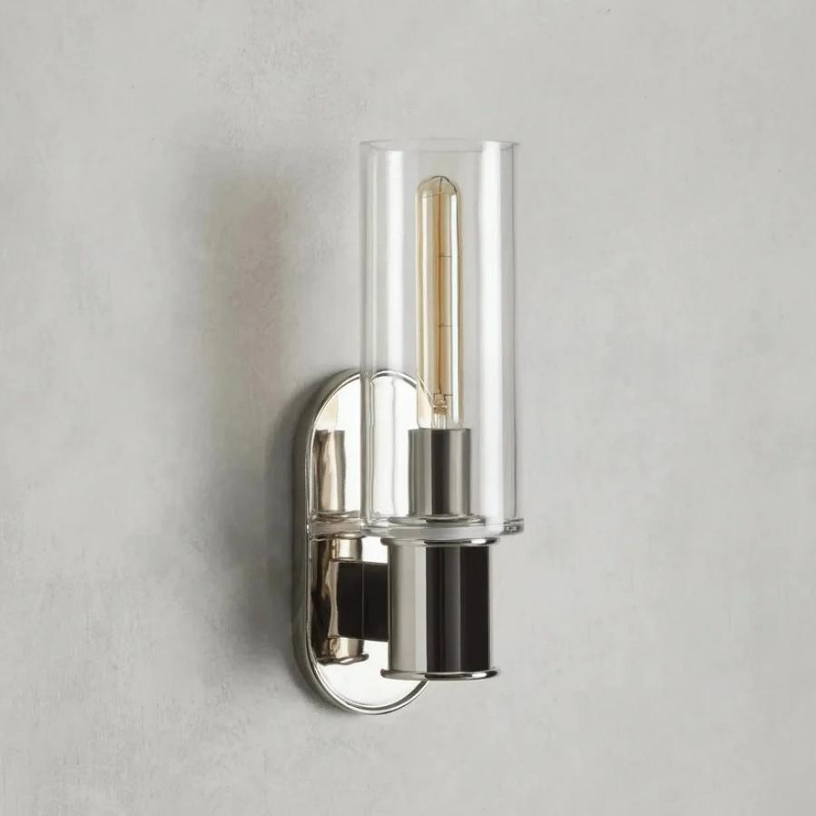 Harlin Wall Sconce in Clear - Zelno Lighting