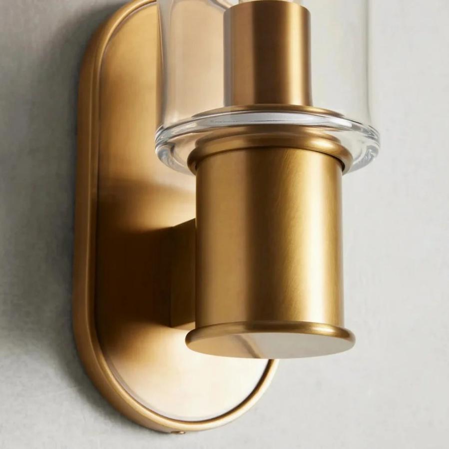 Harlin Wall Sconce in Clear - Zelno Lighting