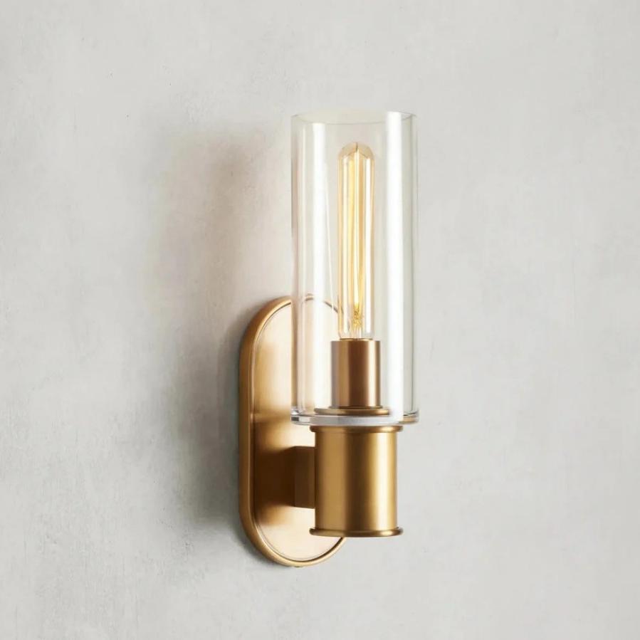 Harlin Wall Sconce in Clear - Zelno Lighting