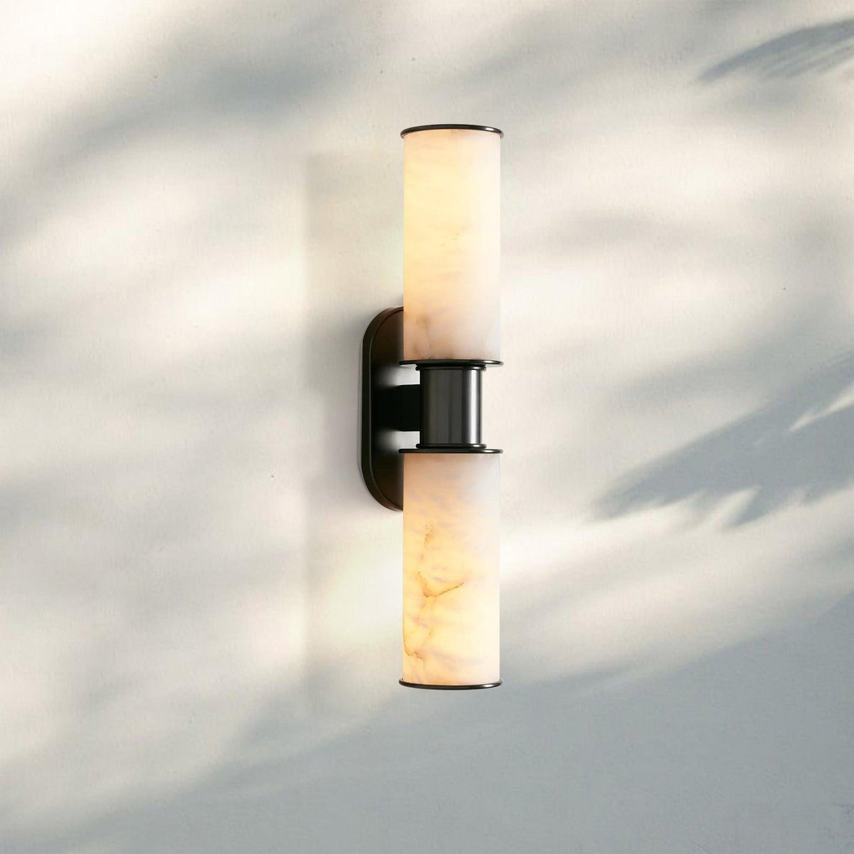Harline Alabaster 2-Light Wall Sconce - Zelno Lighting