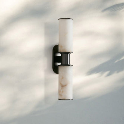 Harline Alabaster 2-Light Wall Sconce - Zelno Lighting