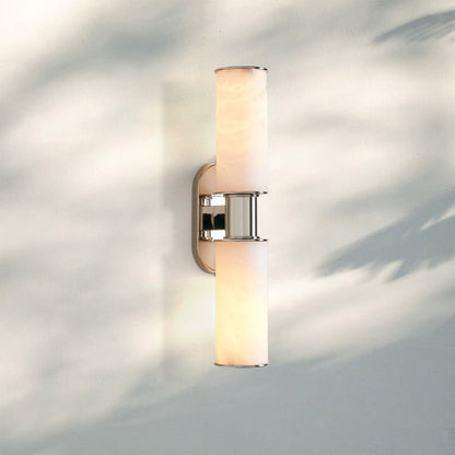 Harline Alabaster 2-Light Wall Sconce - Zelno Lighting
