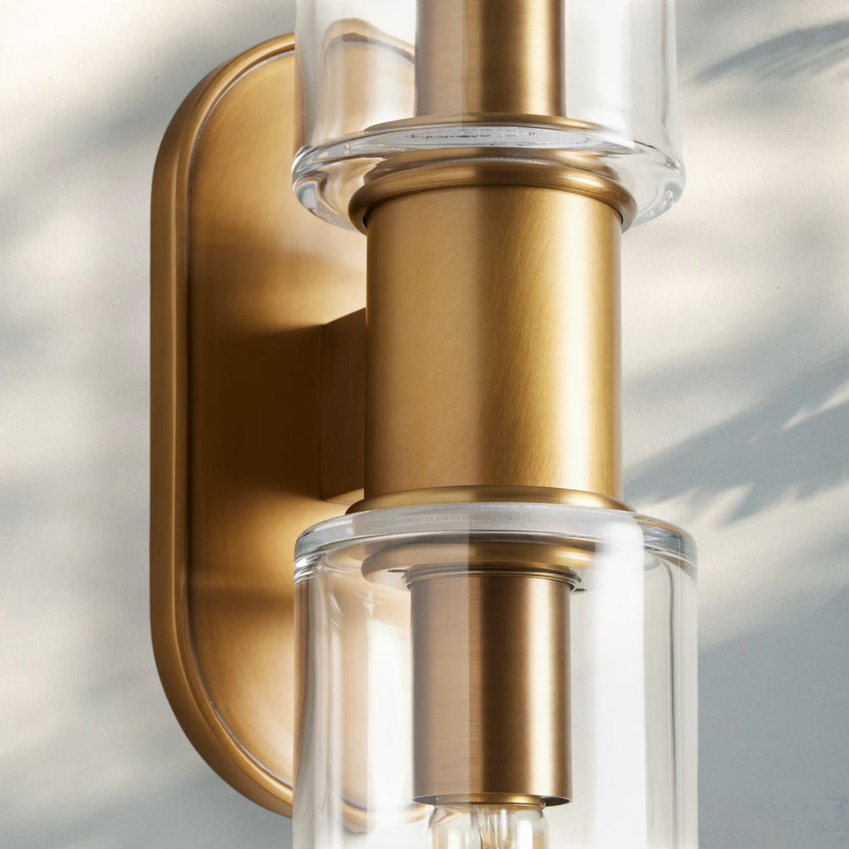 Harline Clear Glass 2-Light Wall Sconce - Zelno Lighting