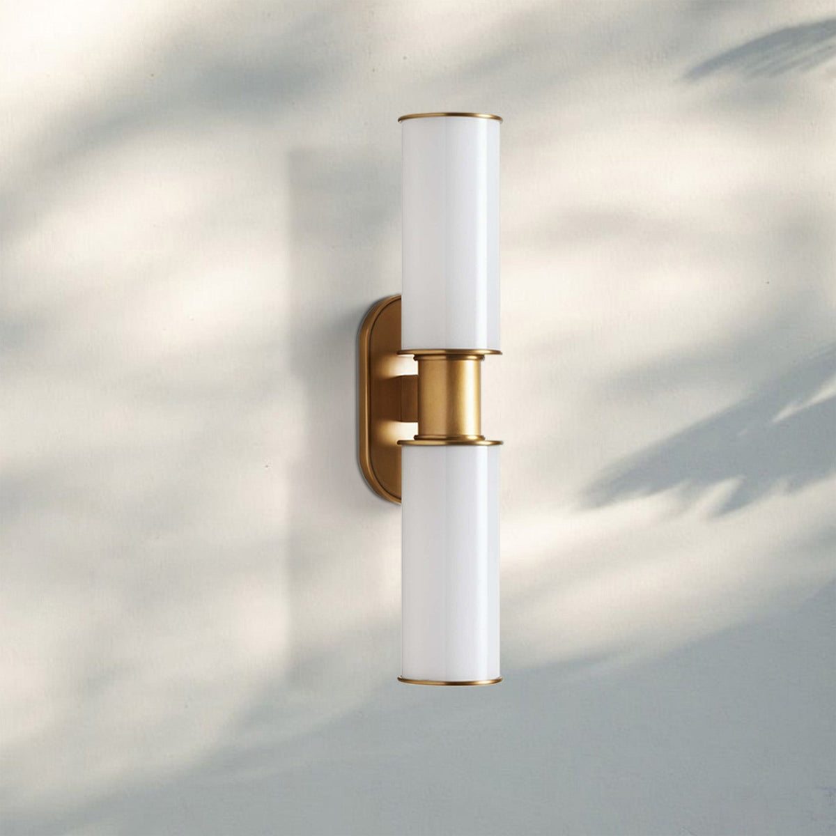 Harline Modern Milk Glass 2-Light Wall Sconce - Zelno Lighting
