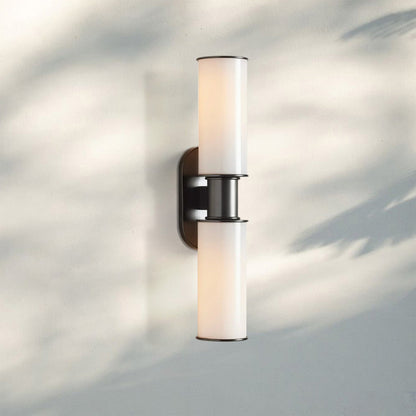 Harline Modern Milk Glass 2-Light Wall Sconce - Zelno Lighting