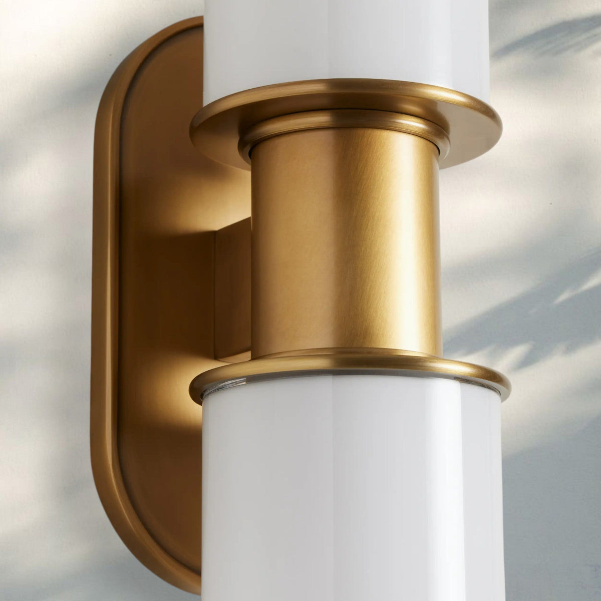 Harline Modern Milk Glass 2-Light Wall Sconce - Zelno Lighting