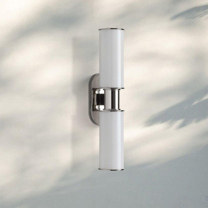 Harline Modern Milk Glass 2-Light Wall Sconce - Zelno Lighting