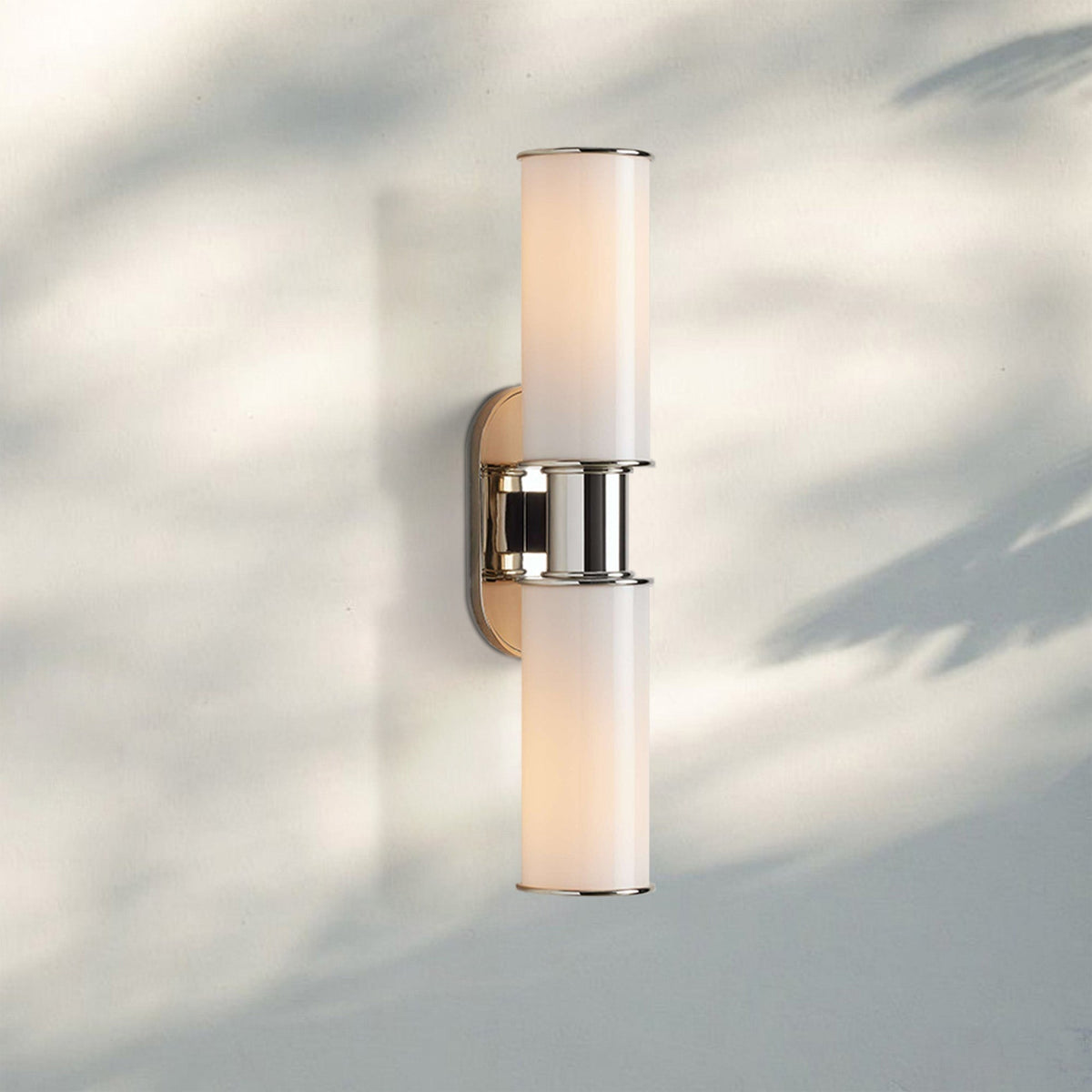 Harline Modern Milk Glass 2-Light Wall Sconce - Zelno Lighting