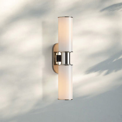 Harline Modern Milk Glass 2-Light Wall Sconce - Zelno Lighting