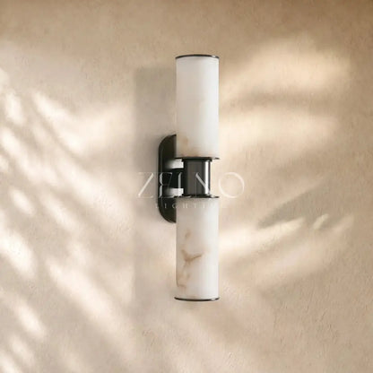 Harlins Alabaster 2-Light Wall Sconce - Zelno