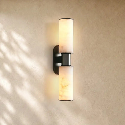 Harlins Alabaster 2-Light Wall Sconce - Zelno