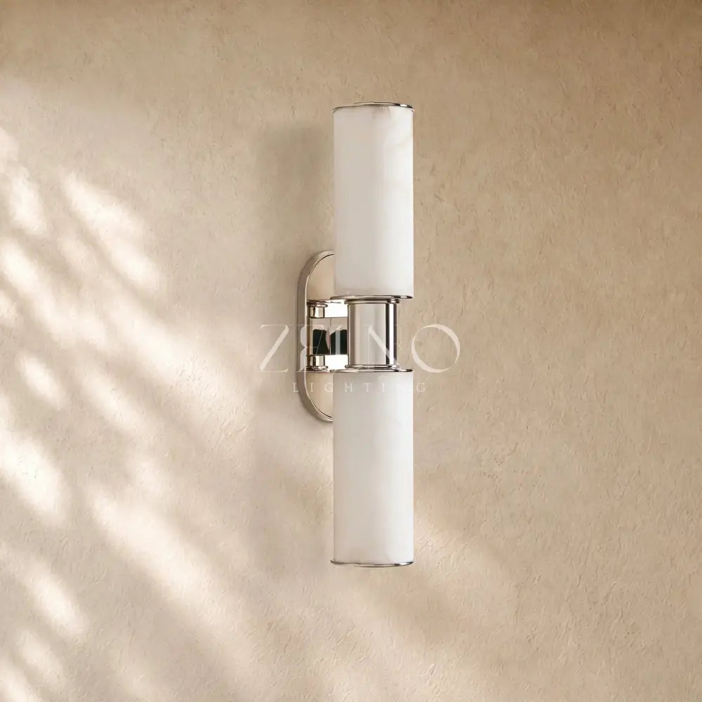 Harlins Alabaster 2-Light Wall Sconce - Zelno