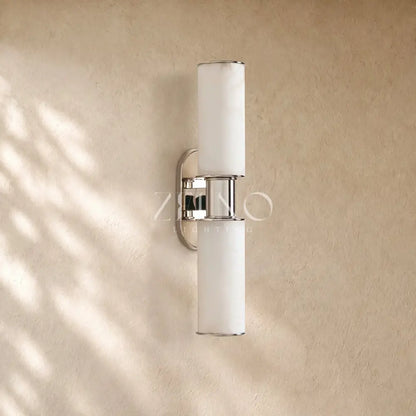 Harlins Alabaster 2-Light Wall Sconce - Zelno