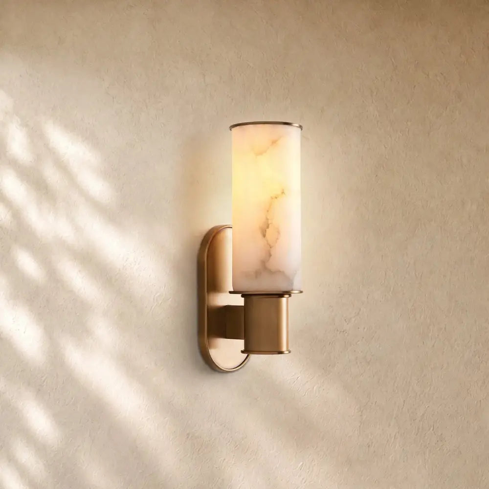 Harlins Alabaster Wall Sconce - Zelno