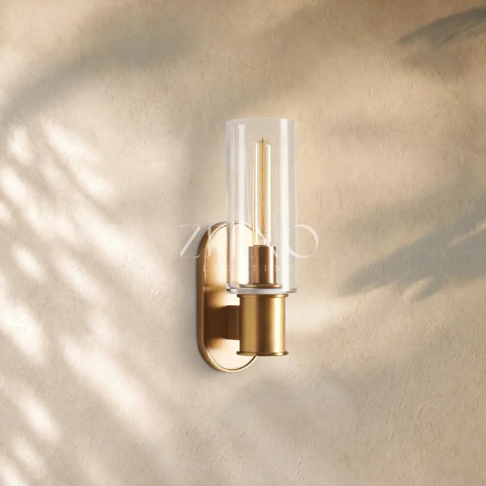 Harlins Clear Glass Wall Sconce - Zelno