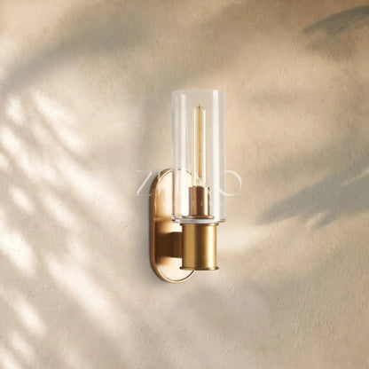 Harlins Clear Glass Wall Sconce - Zelno