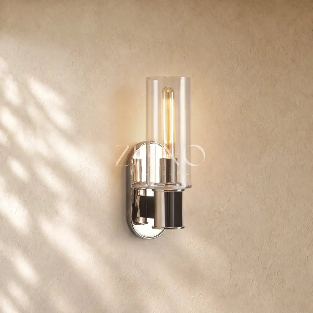 Harlins Clear Glass Wall Sconce - Zelno