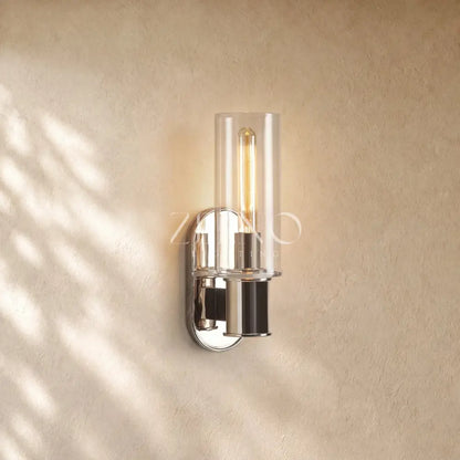 Harlins Clear Glass Wall Sconce - Zelno