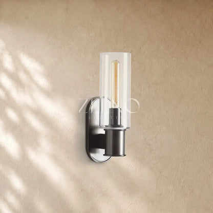 Harlins Clear Glass Wall Sconce - Zelno