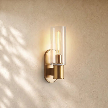 Harlins Clear Glass Wall Sconce - Zelno