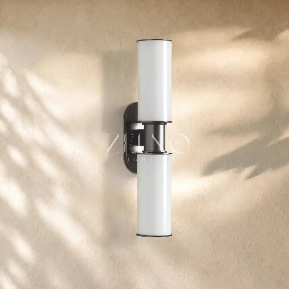 Harlins Modern Milk Glass 2-Light Wall Sconce - Zelno